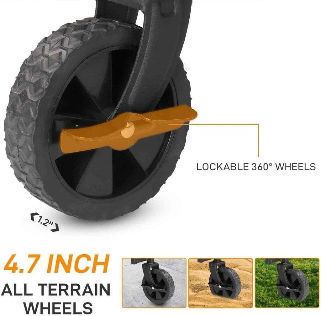 Blue Heavy Duty Folding Wagon with All Terrain Wheels F548