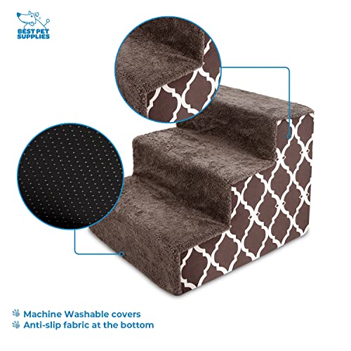 Brown Lattice 3-Step Foam Pet Steps Cover Y590