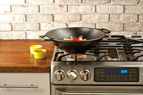 14 Inch Seasoned Cast Iron Wok V141955