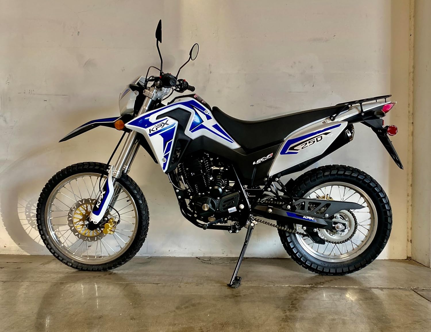 Blue 250CC Dual Sport Motorcycle I75128