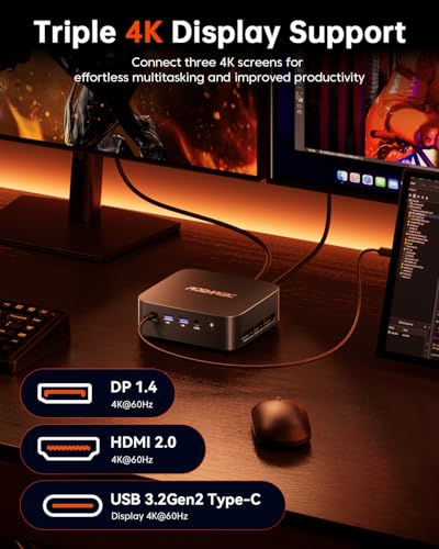 Mini PC Ryzen 7 5700U 32GB DDR4 1TB NVMe SSD S42356