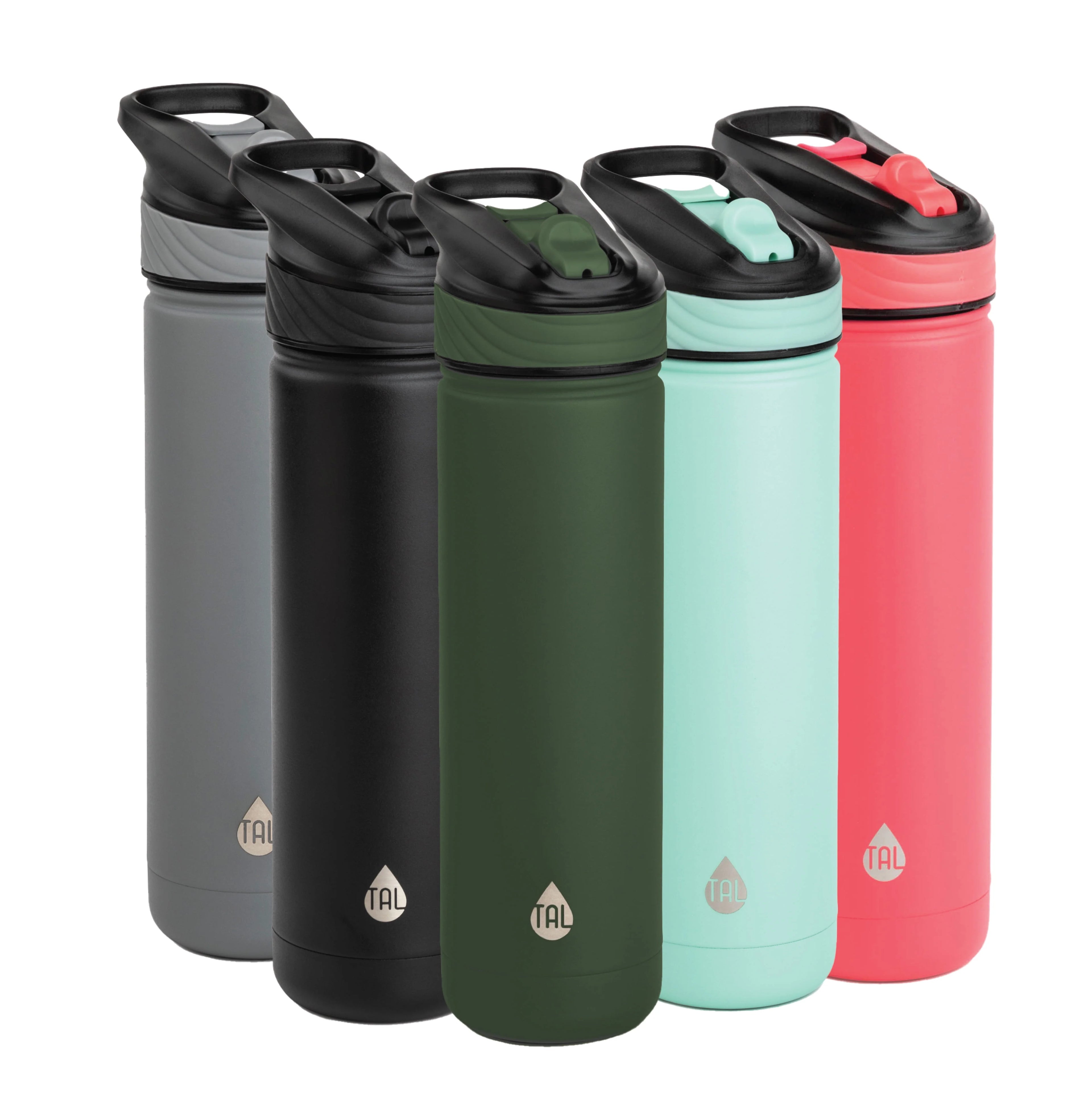Black 26 oz Stainless Steel Water Bottle K37768