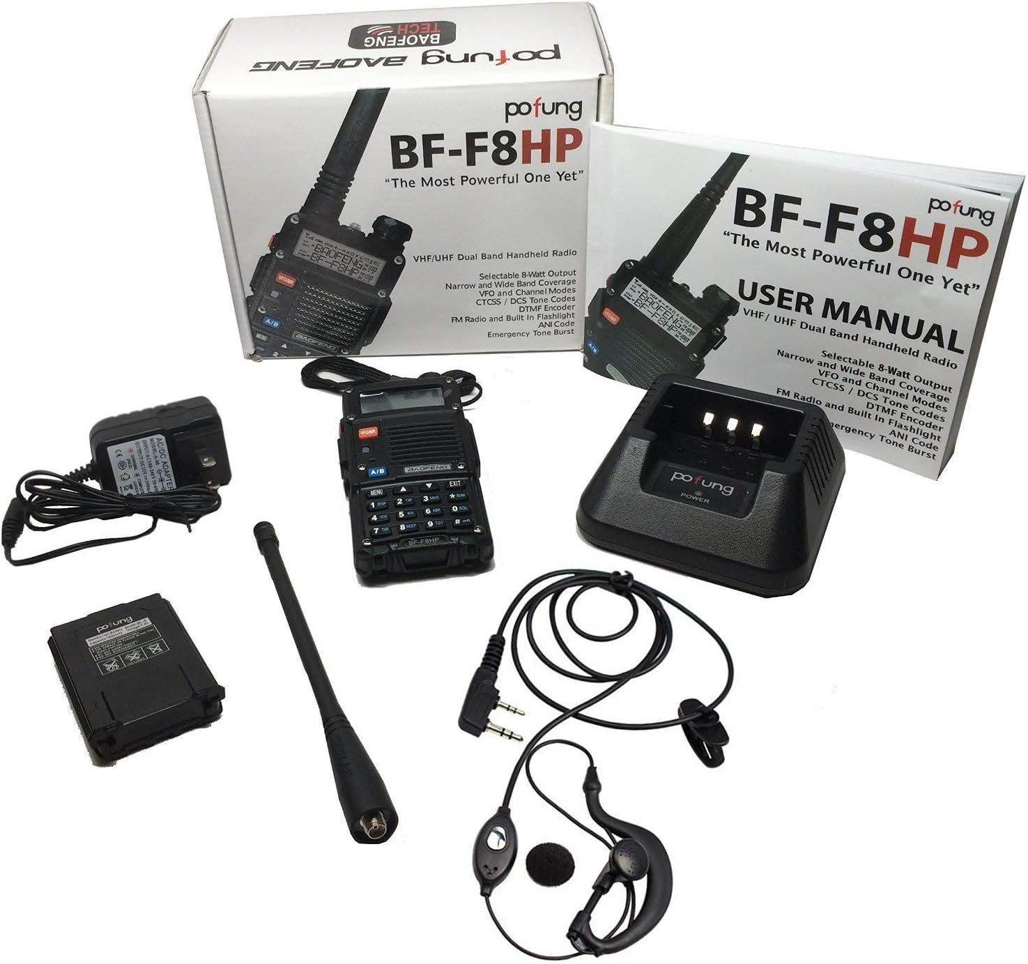 8-Watt Dual Band Two-Way Radio with Large Battery V375805