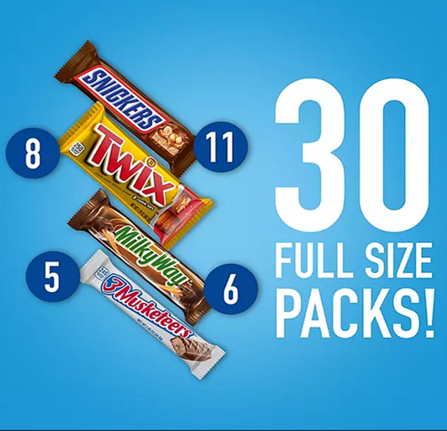 30 ct. Bulk Chocolate Candy Bars H812