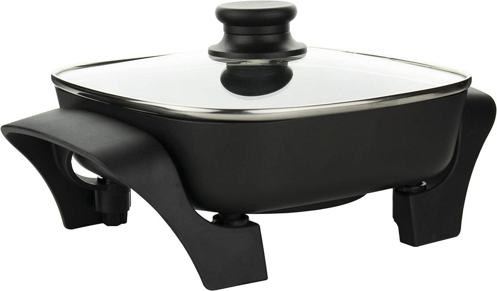 8-Inch Nonstick Electric Skillet With Glass Lid, Black R327252