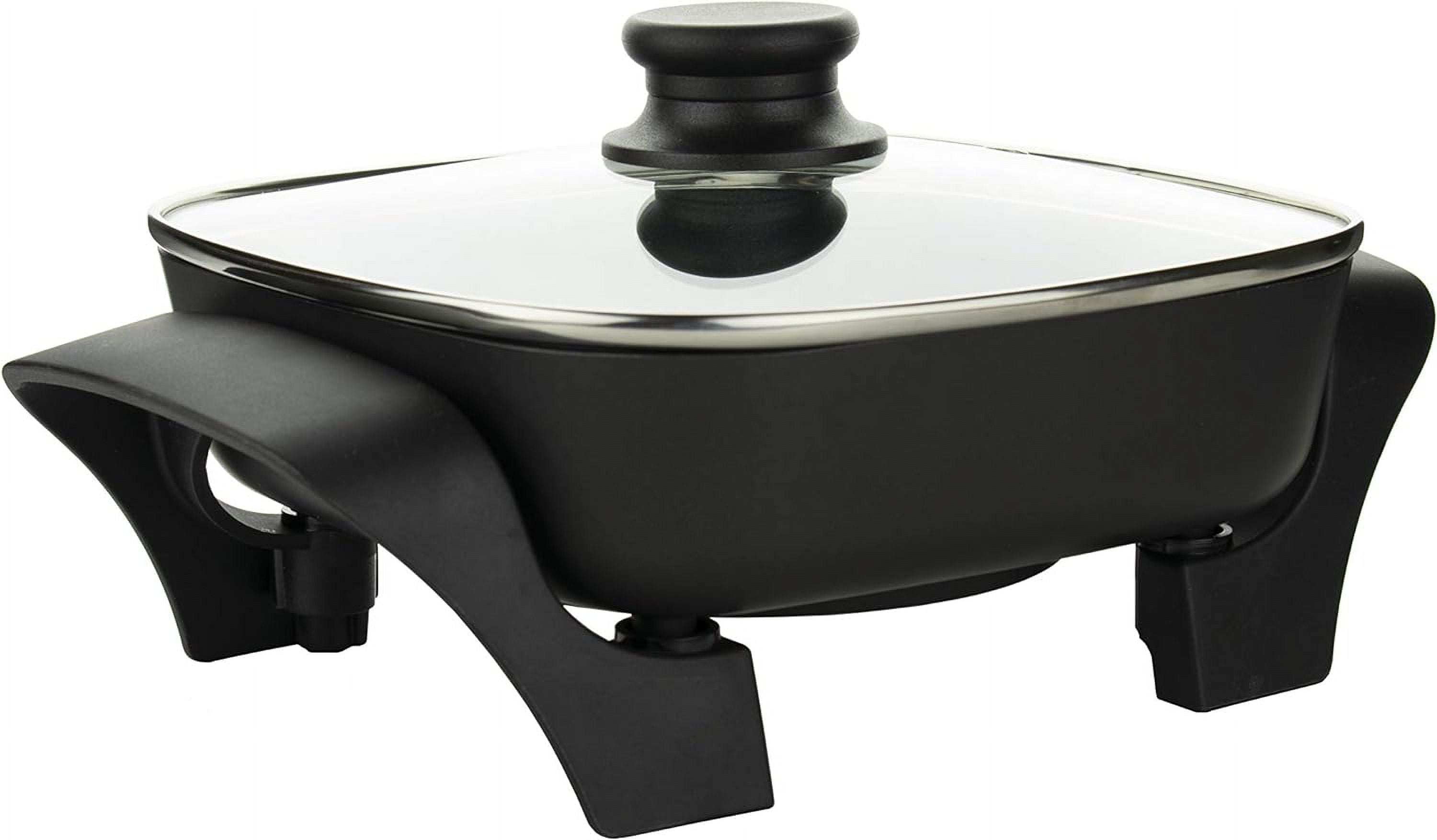 8-Inch Nonstick Electric Skillet With Glass Lid, Black R327252