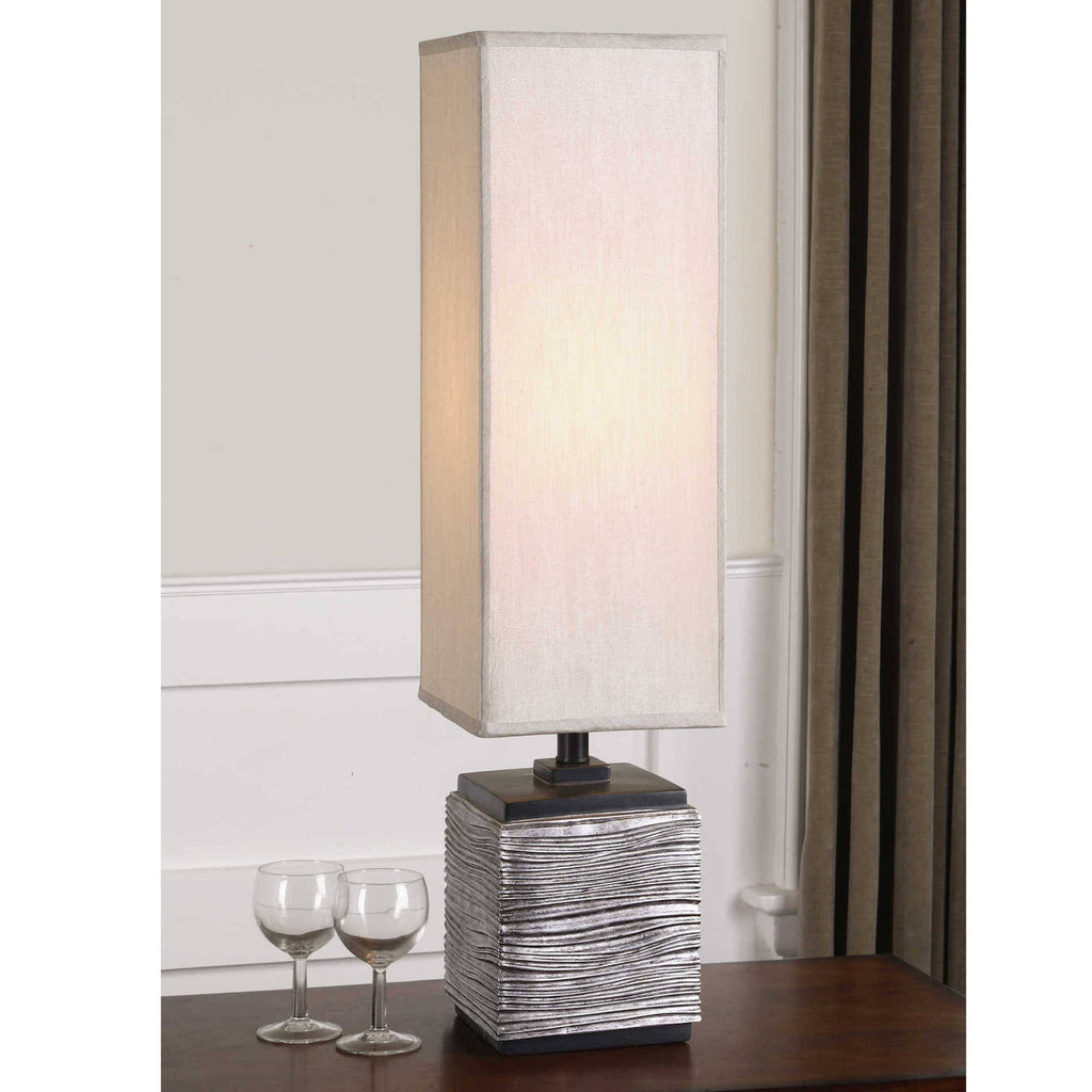 Antiqued Silver Buffet Lamp W726