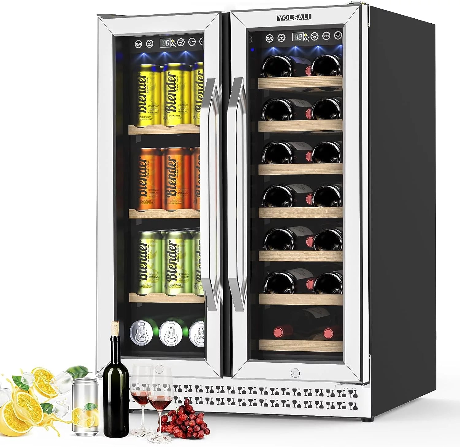 24 Inch Dual Zone Wine Cooler Refrigerator H286