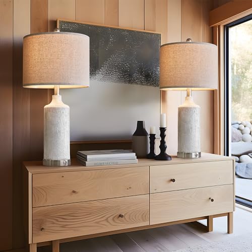 24” Table Lamps Set of 2, 3-Way Dimmable with USB A+C C74242