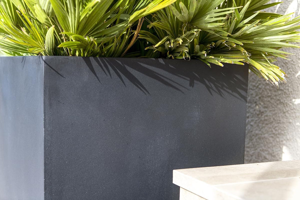Black Fiberstone Square Planter W14538