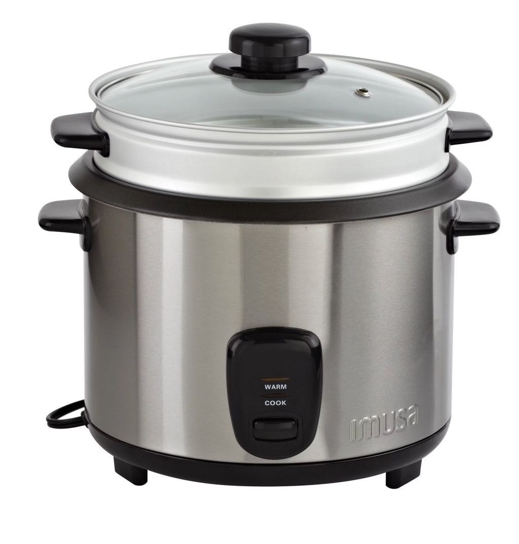 10-Cup Stainless Steel Rice Cooker with Steam Tray O16241