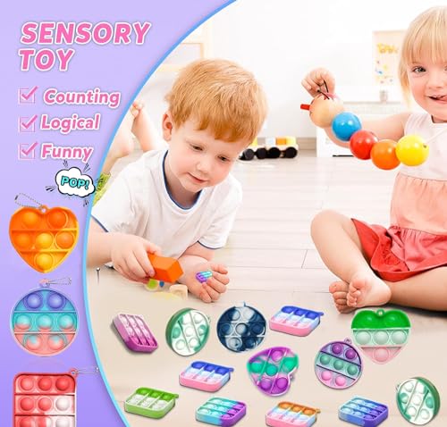 100pcs 2in Random Pop Bubble Fidget Sensory Toys F7681