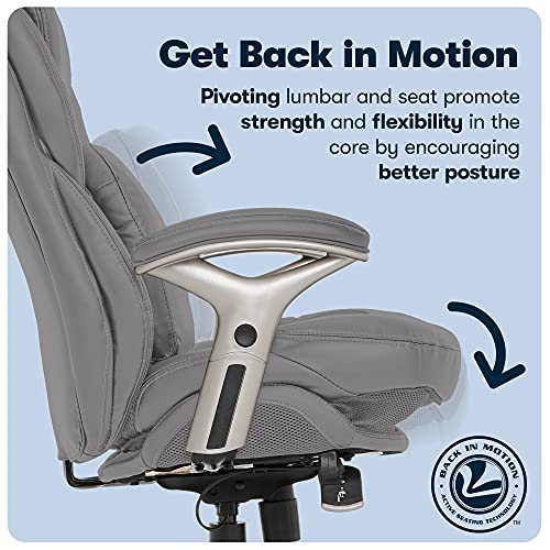 Opportunity Gray Bonded Leather Executive Office Chair O865