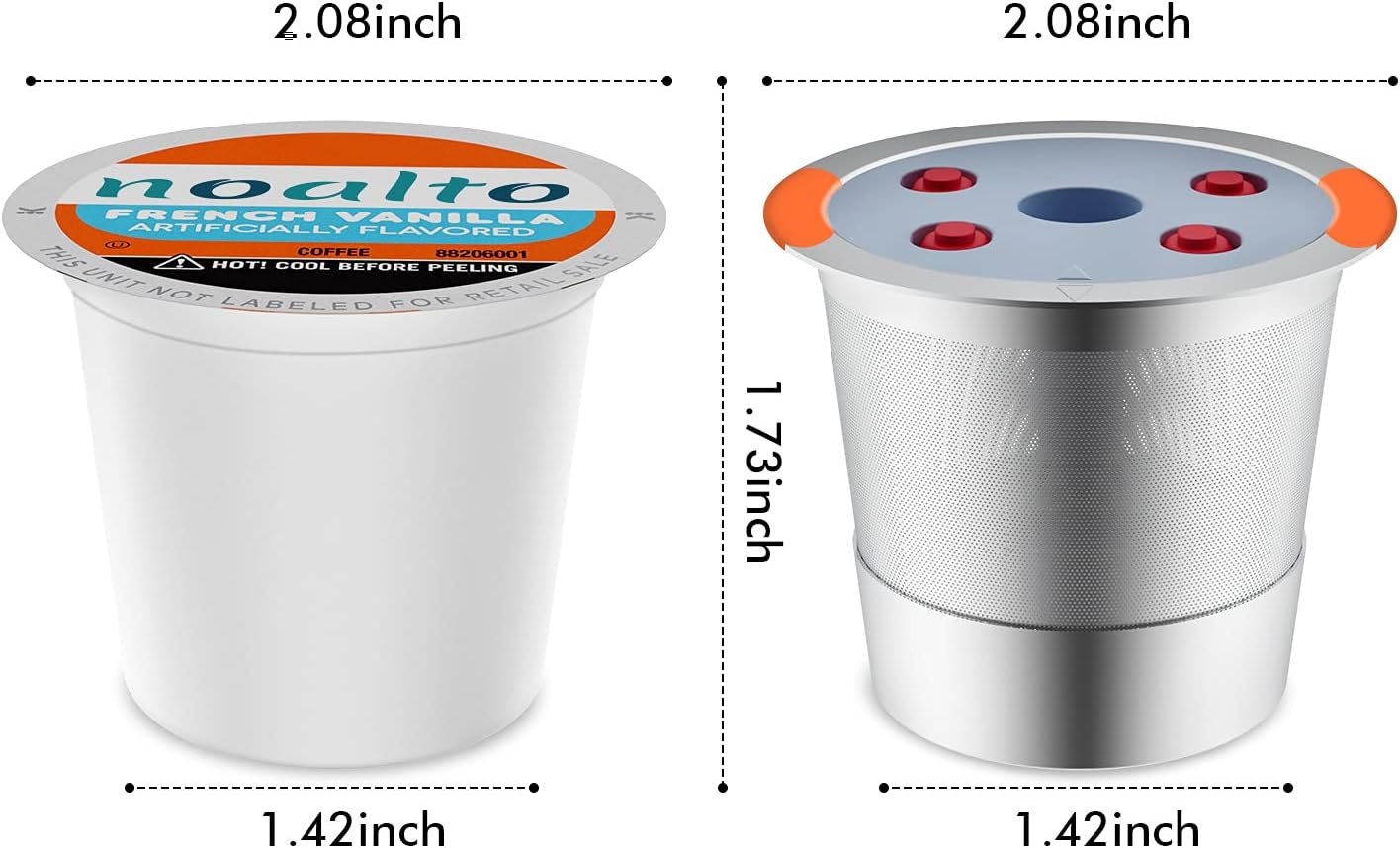 Reusable Single Serve Coffee Filter Cup E4619