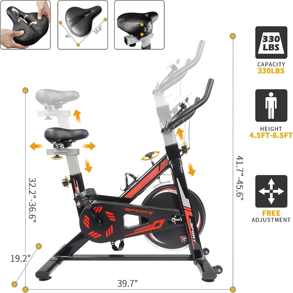 Exercise Stationary Bike with LCD Monitor V2476