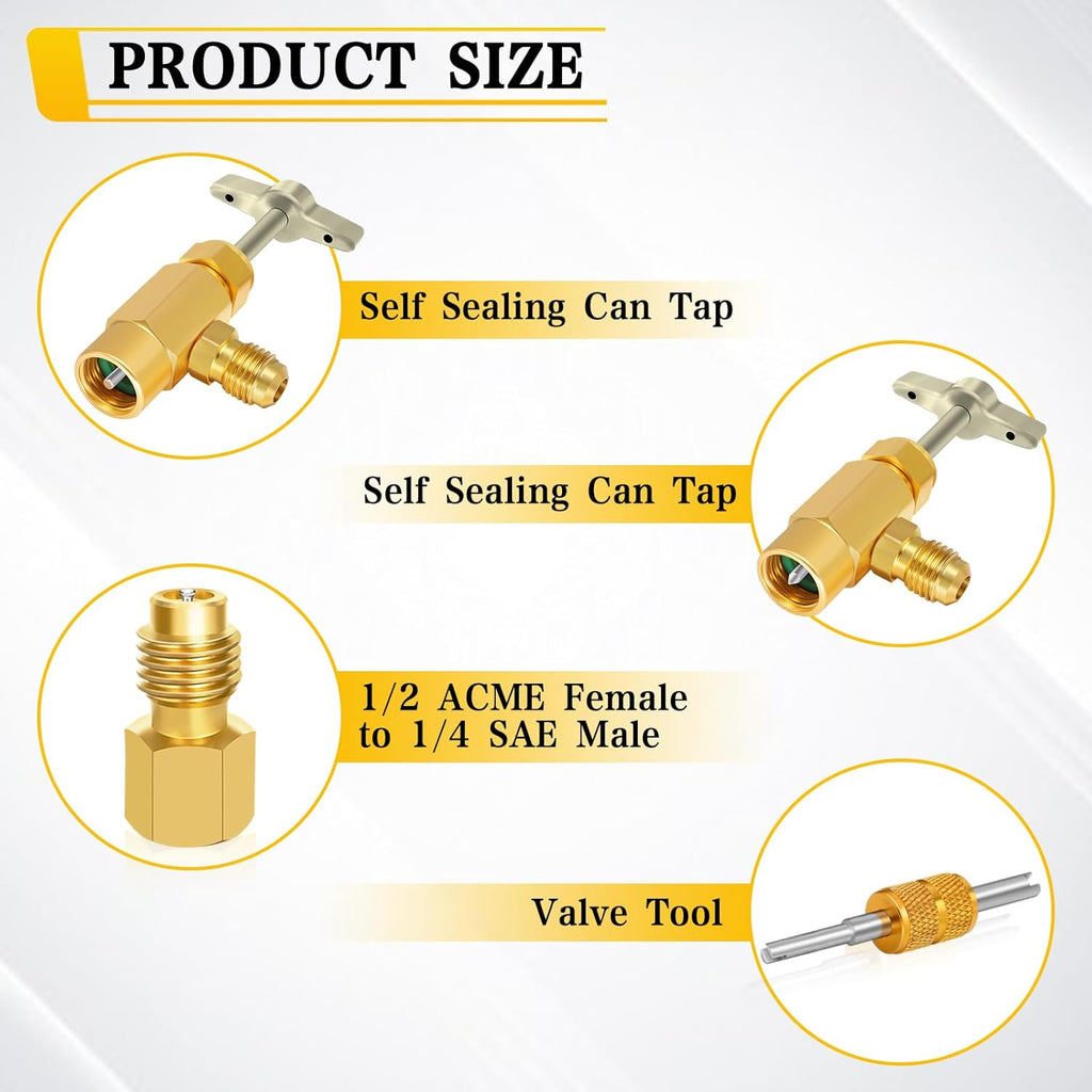 R1234YF Refrigerant Dispenser Set with Valve Core Removal Tool H558940