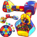 5pc Kids Playhouse Jungle Gym with Pop Up Tents, Tunnels, and Basketball Pit with Zipper Storage Case X354117