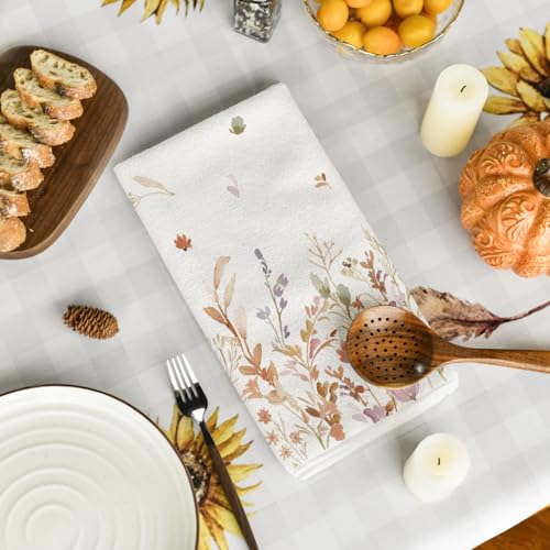 Set of 2 18x26 Inch Floral Christmas Kitchen Towels S118924