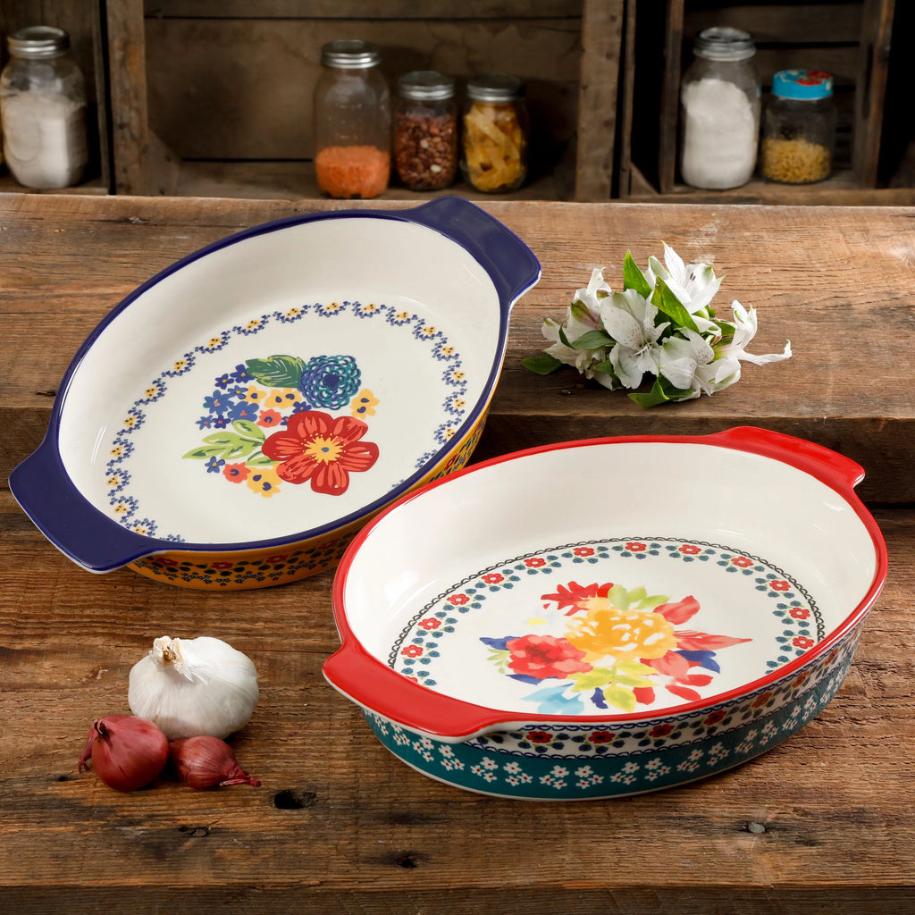 2-Piece Ceramic Oval Baking Dish G888