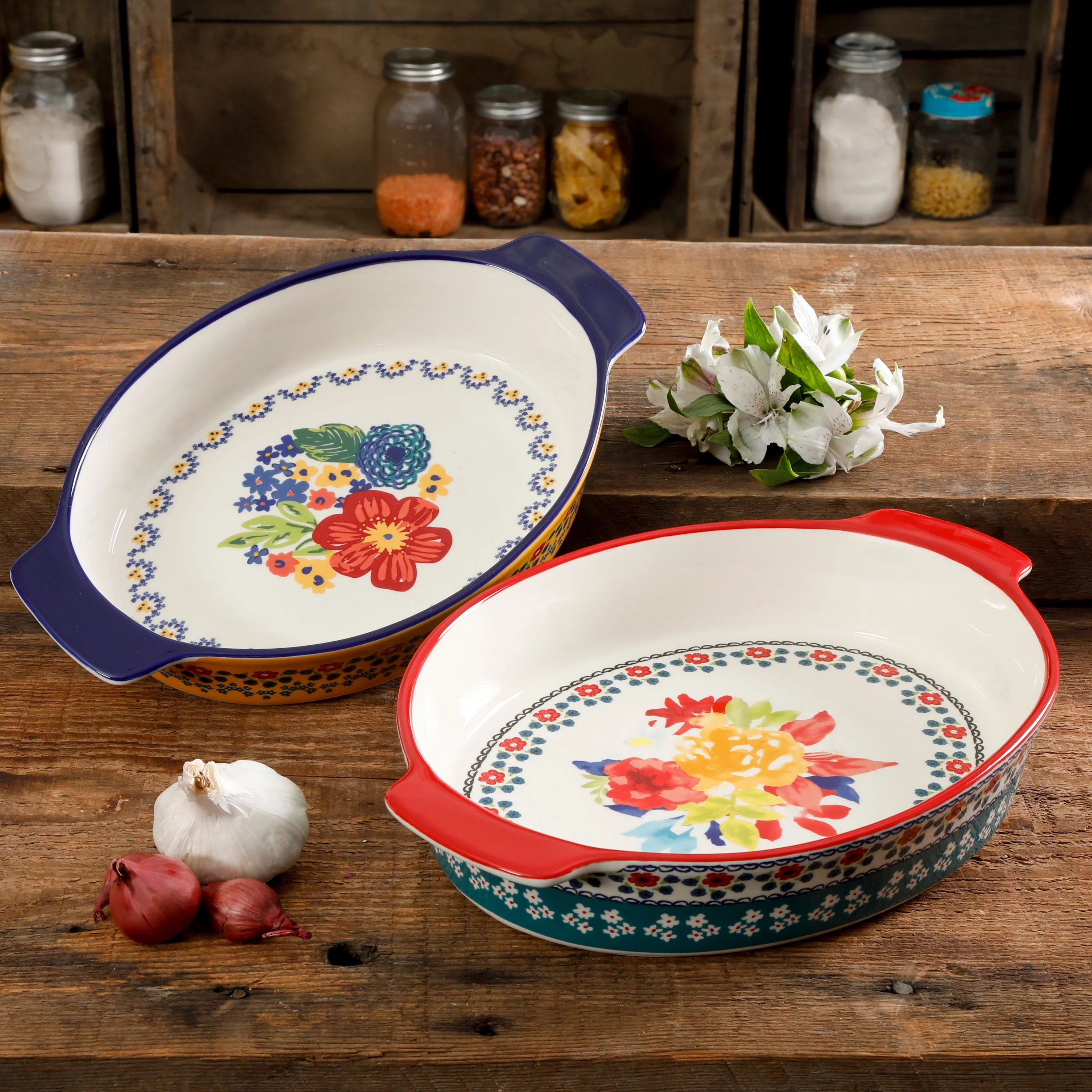 2-Piece Ceramic Oval Baking Dish G888