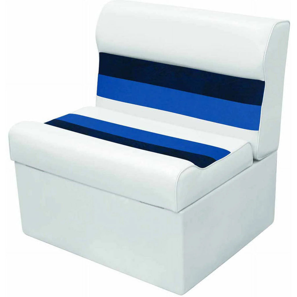 Grey Navy Blue Pontoon Bench Seat and Backrest Cushion Set V5187