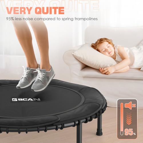 40"/48" Foldable Mini Trampoline with Durable Bungees F79457