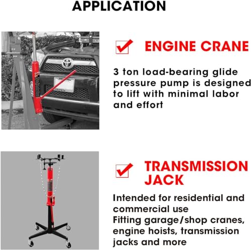 3 Ton Hydraulic Long Ram Jack U53589