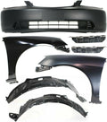 7pcs Front Steel Plastic Bumper Cover Kit with Quarter Panel Primed L454