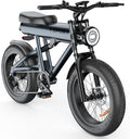 750W Electric Bike 20" Fat Tire Ebike Aluminum Frame 840Wh Removable Battery 7 Speed Full Suspension O153647
