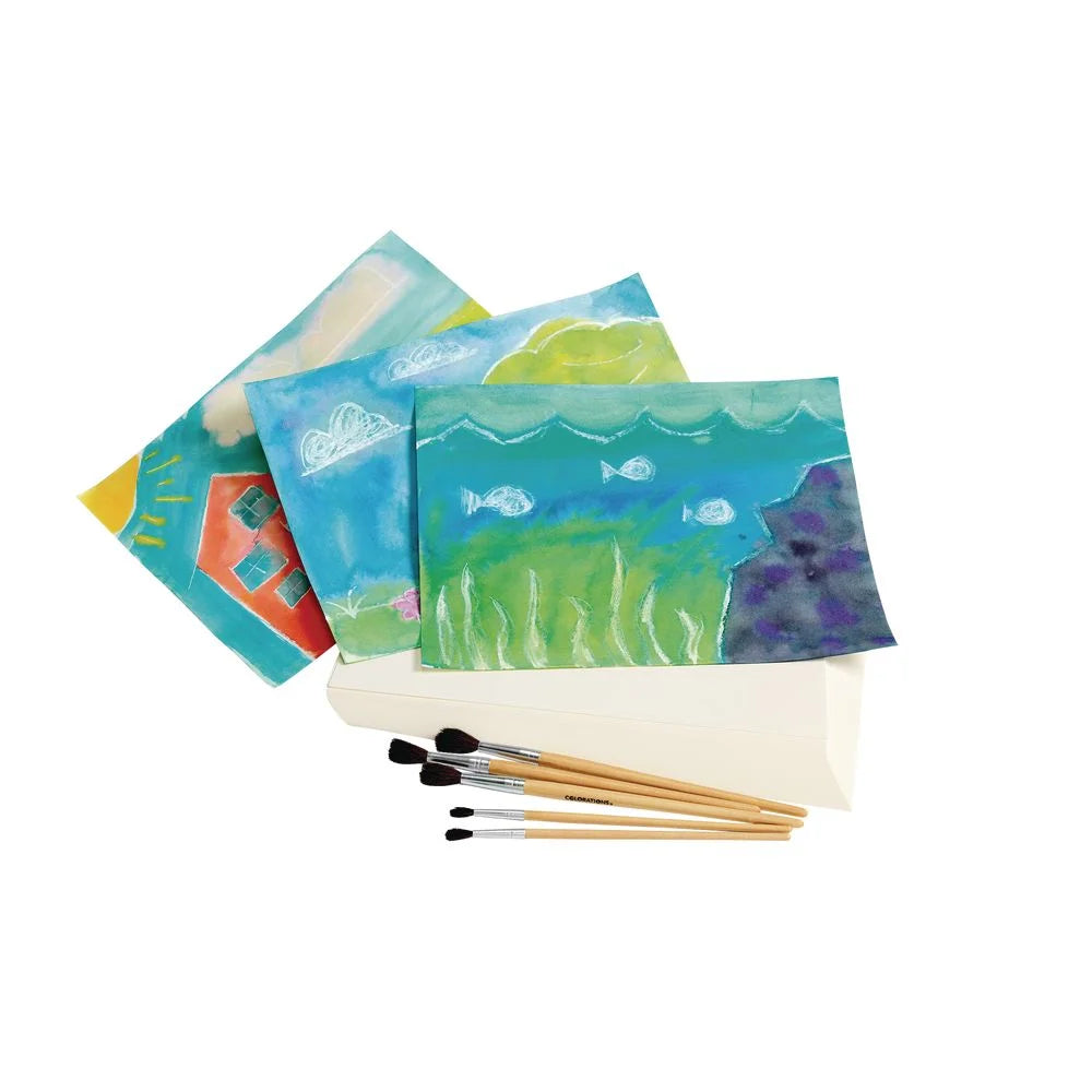 Set of 6 Non-Toxic Liquid Watercolor Paint, 4 oz X841