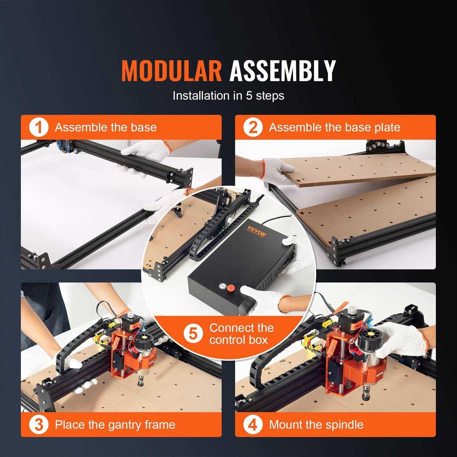 300W 3 Axis Wood Engraving Carving Milling Machine C707347