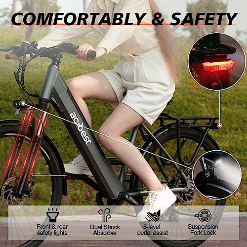 26 inch Step Thru Electric Bicycle with Removable Battery M27103
