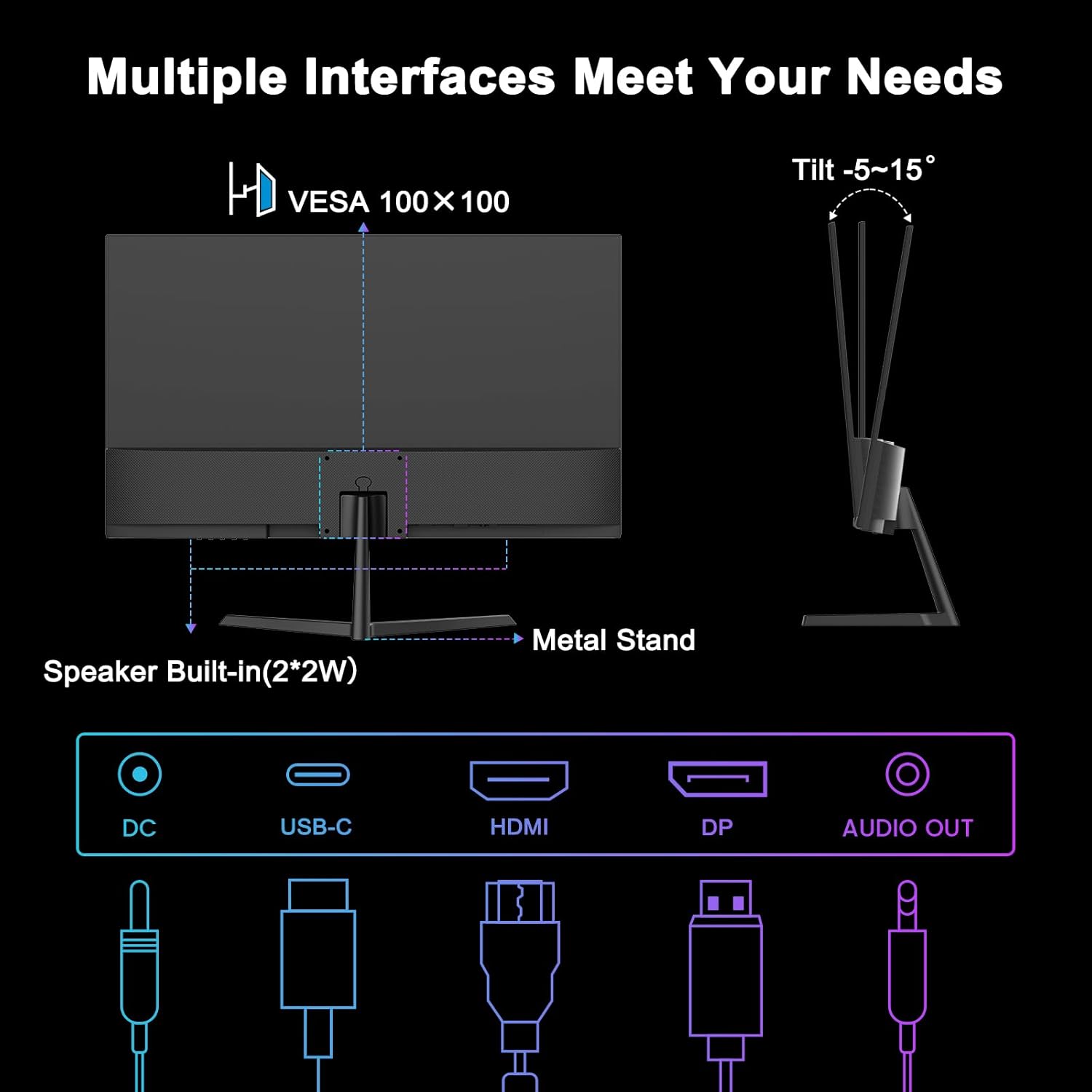 27 Inch IPS 100Hz FHD HDR Monitor with Built-in Speakers M590