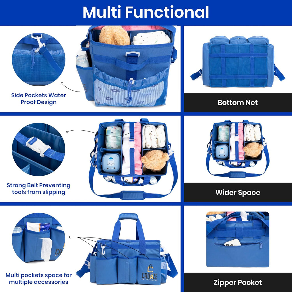 Large Cleaning Caddy Bag with 4 Adjustable Dividers R224181