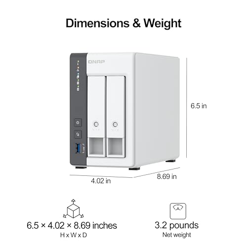 2-Bay 2.5GbE Desktop NAS with 4GB DDR4 RAM I7476