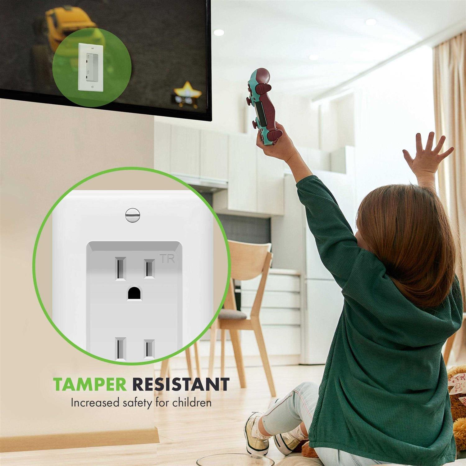 Recessed Duplex Tamper-Resistant Outlet 1-Gang K190311