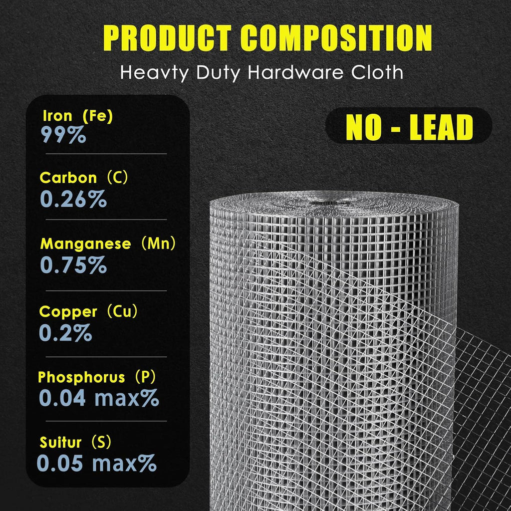 Galvanized 1/2 inch Mesh 19 Gauge Wire Roll O706897
