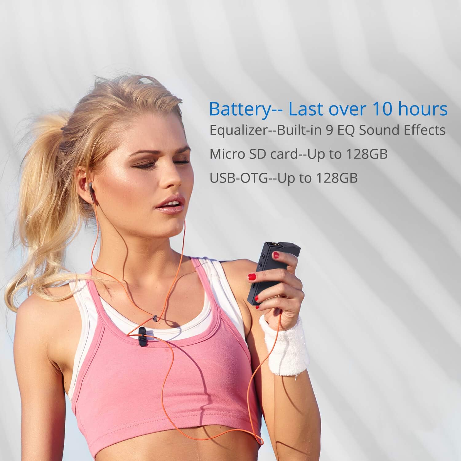 HiFi MP3 Player with Bluetooth, 32GB Memory Card B7511