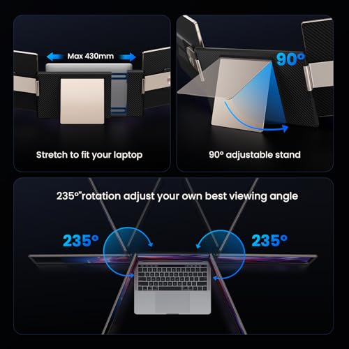 15.6" 1080P FHD Portable Monitor with Dual Speakers & Adjustable Stand L760067