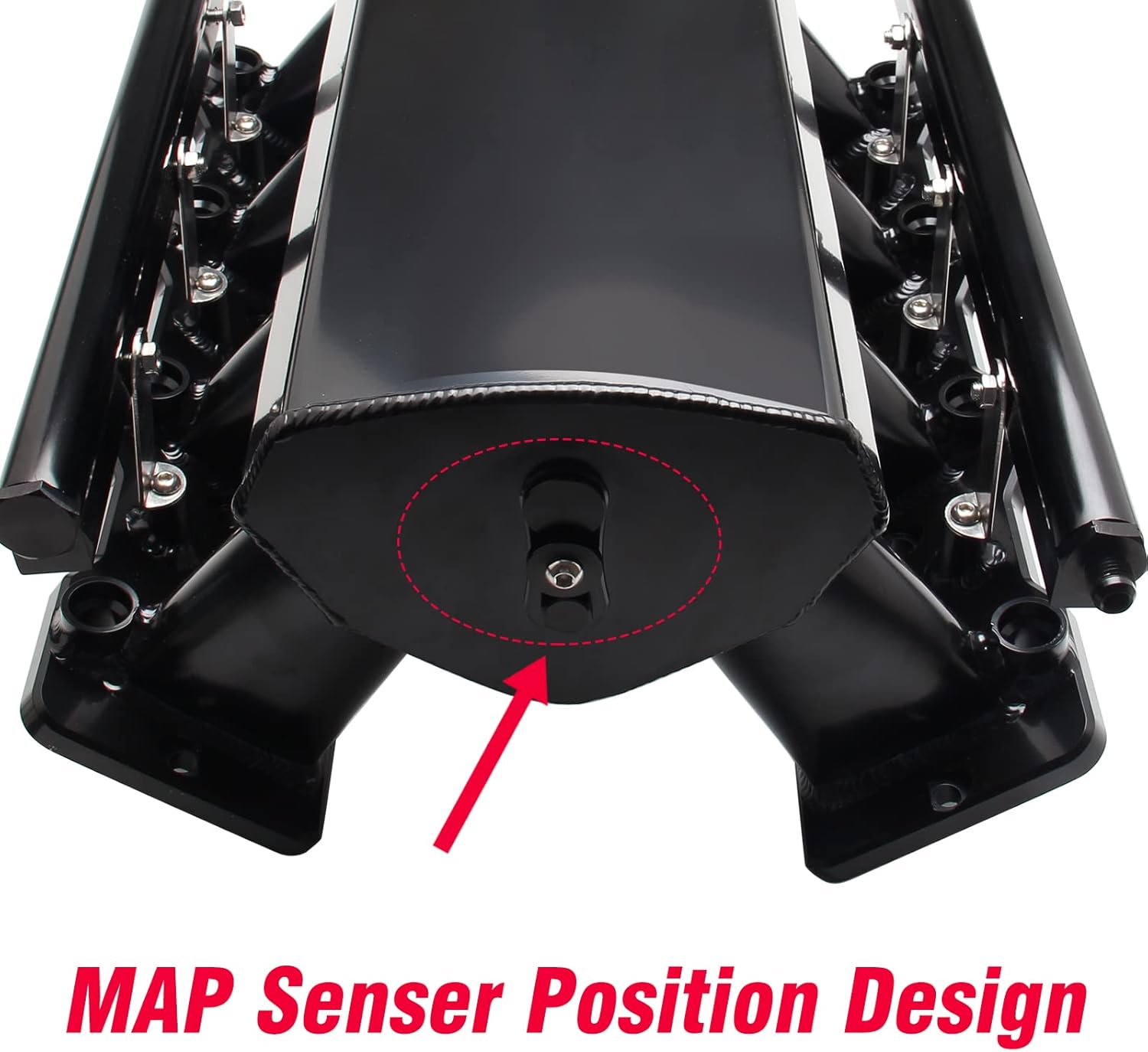 92mm Throttle Body Sheet Metal EFI Intake Manifold Black T986720