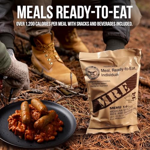 12 MRE Food Pack Meals Ready to Eat with Heater Packs H895866