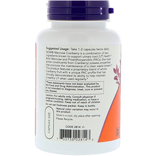 90 Veg Capsules Mannose Cranberry Y847