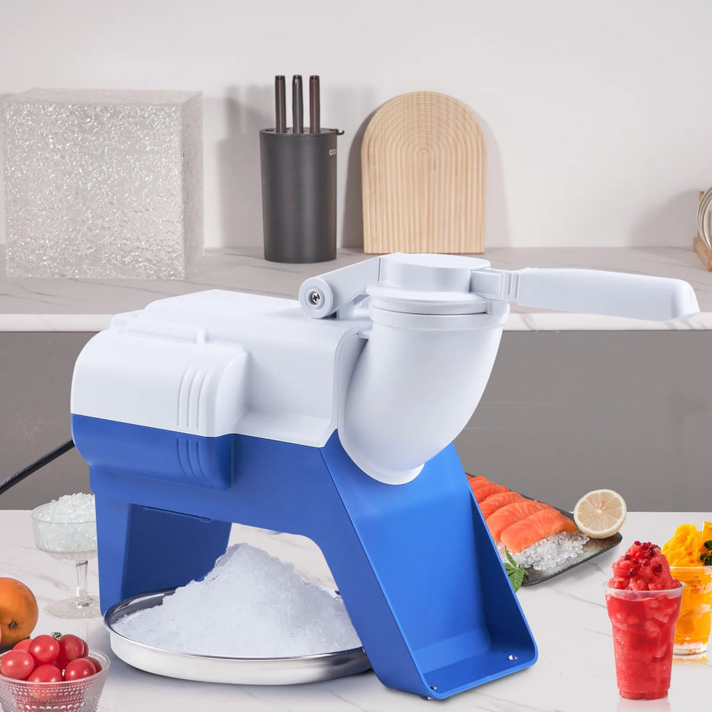 Electric Ice Crusher Machine 176lbs/Hr Snow Cone Maker Shaved Ice 220W H4494