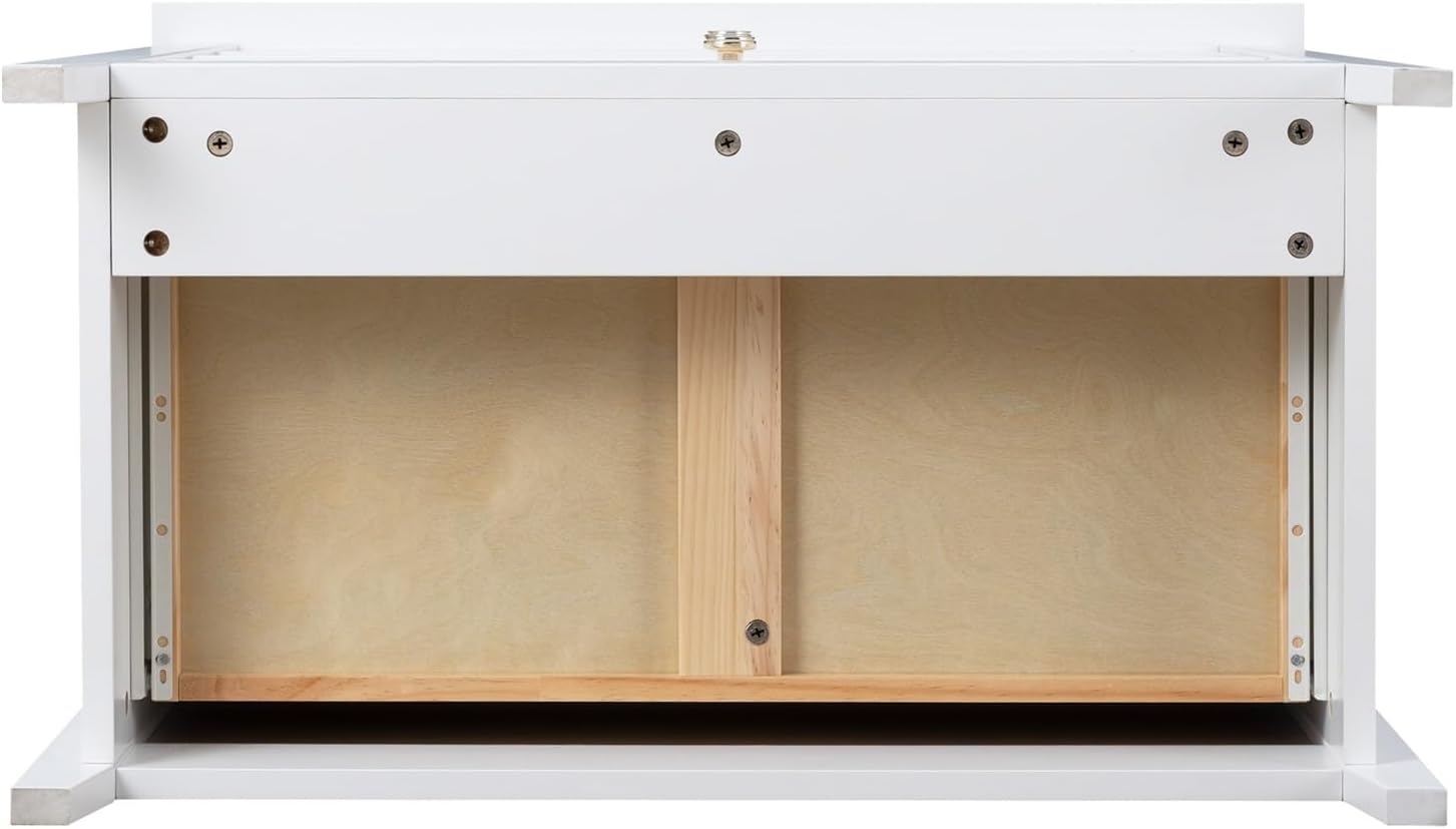 White Solid Wood Drawer Dresser I541241