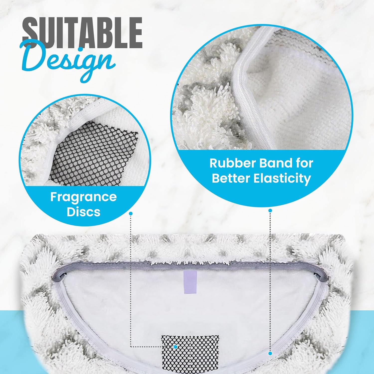 6 Pack Reusable Steam Mop Replacement Pads H817177