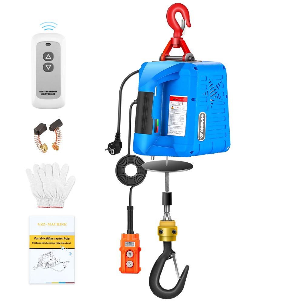1100LBS 1500W 110V Electric Hoist Winch with 25ft Lifting Height V7959