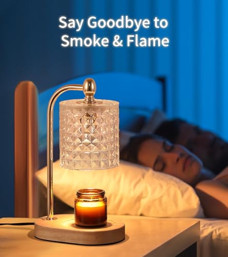 Gold Electric Candle Warmer Lamp with Timer and Dimmer I8654