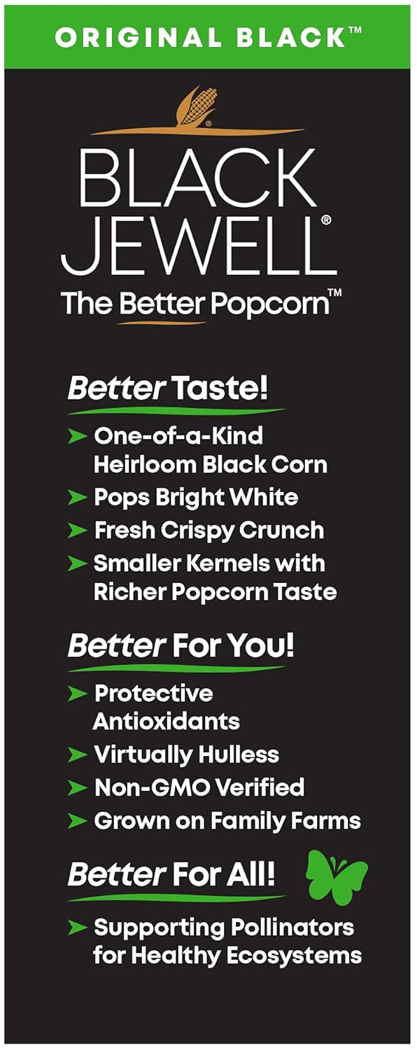 Black Gourmet Popcorn Kernels, 28.35 oz I21448