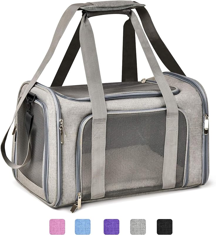 Grey Soft Sided Pet Carrier S7732