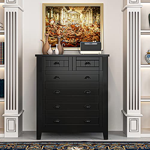 White 6 Drawer Wooden Dresser Z416756